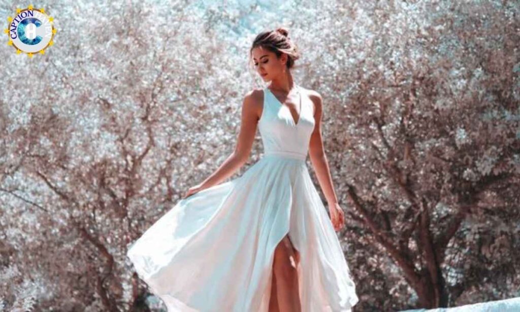 White Dress Captions for Instagram