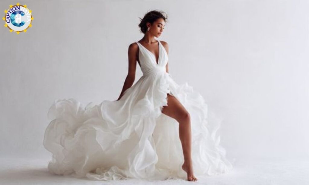 White Dress Captions for Pinterest