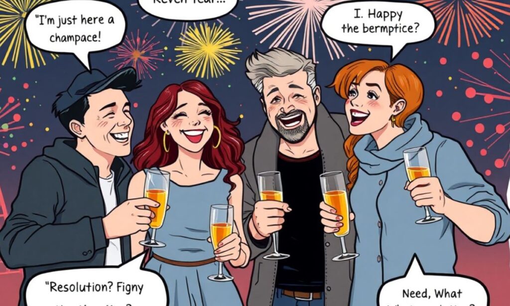 Short & Hilarious New Year Captions
