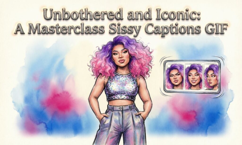 Unbothered and Iconic: A Masterclass Sissy Captions GIF